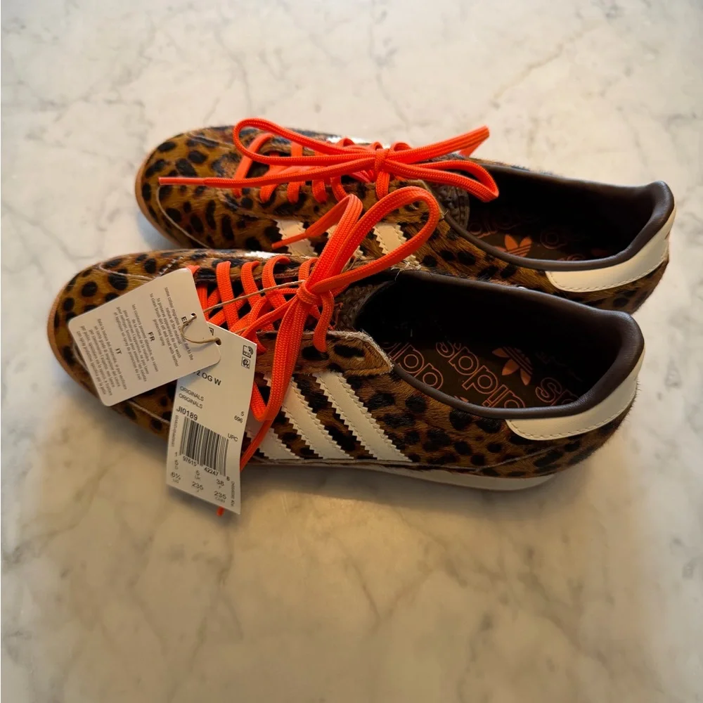 NWT Adidas Women's SL 72 OG SHOES - leopard pony hair - Picture 5 of 7